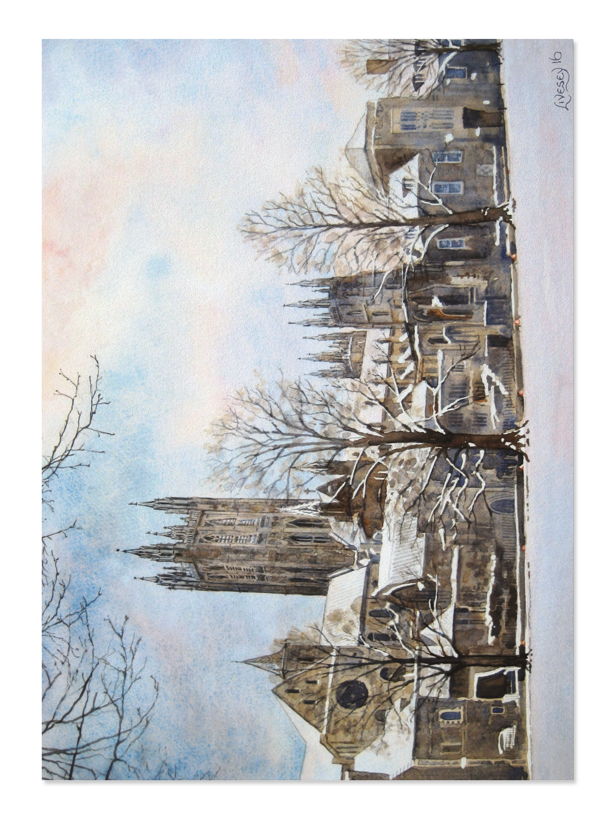 Ezen - Winter traces the evening sun (2016) - Postcard - Front