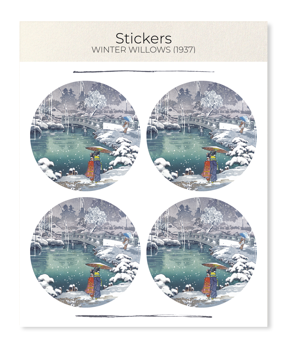 Ezen - Winter willows (1937) - Sticker Set