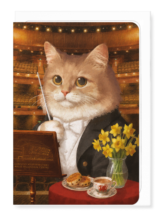 Ezen - WMC Conductor Classic Cat - Greeting Card - Front
