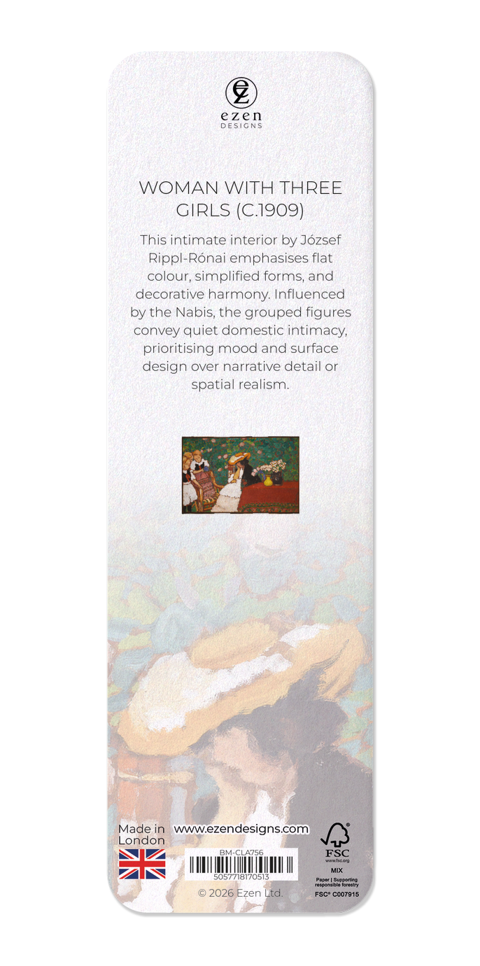 Ezen - Woman with Three Girls (c.1909) - Bookmark - Back