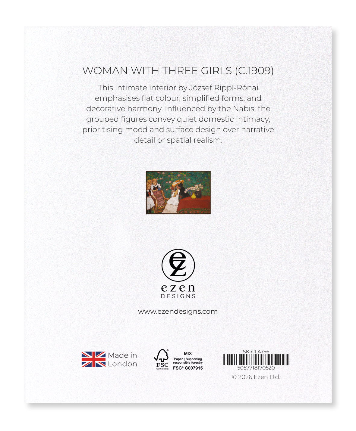 Ezen - Woman with Three Girls (c.1909) - Sticker Set