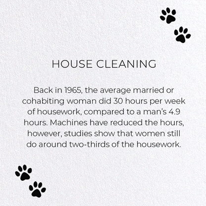 HOUSE CLEANING: Funny Animal Greeting Card