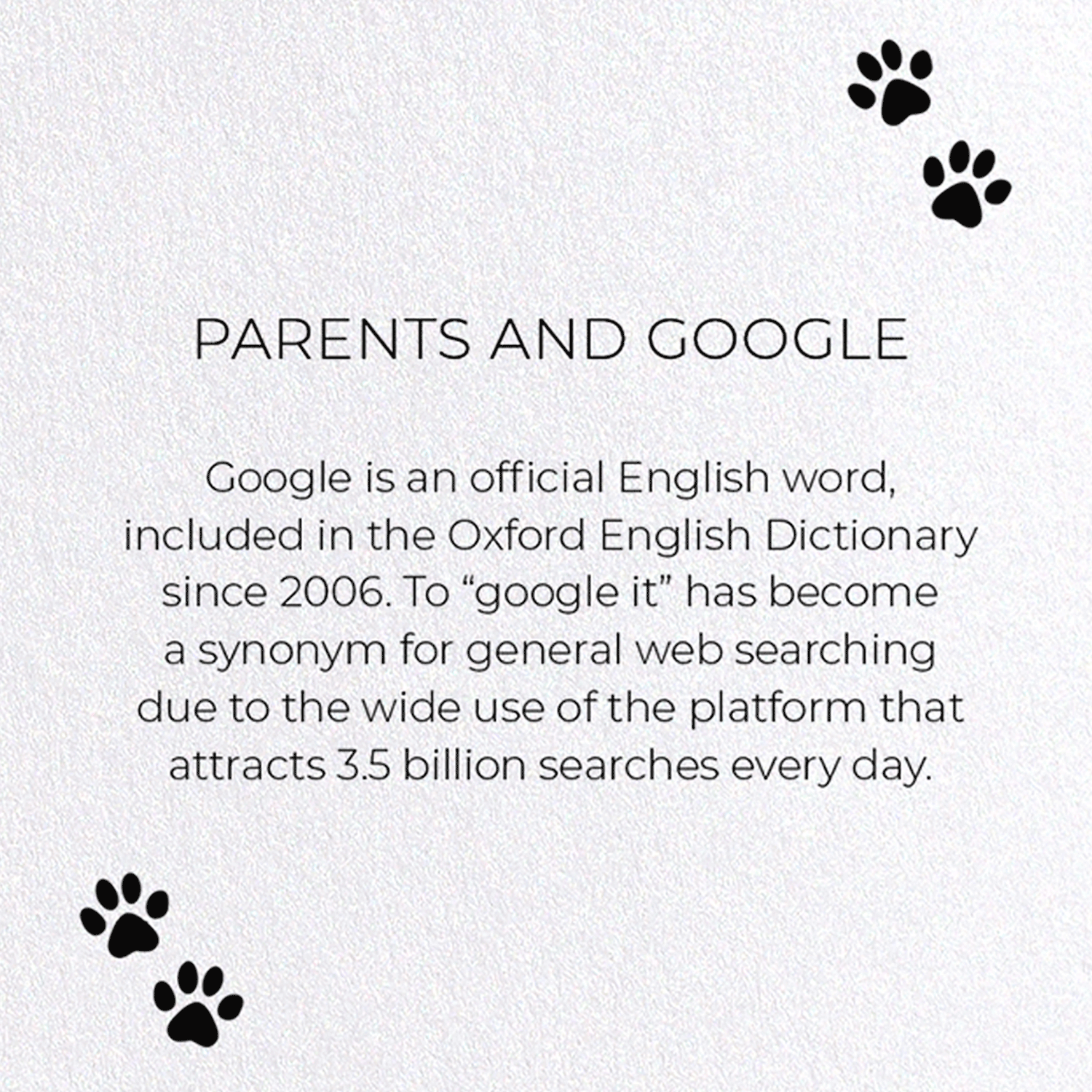 PARENTS AND GOOGLE: Funny Animal Greeting Card