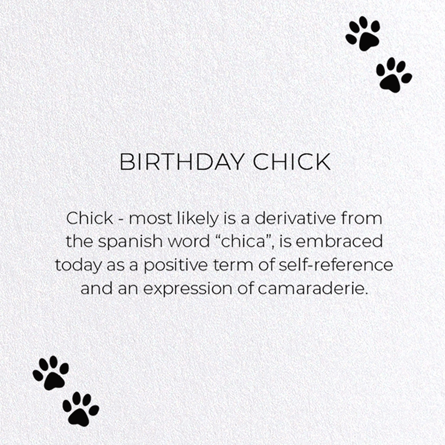 BIRTHDAY CHICK: Funny Animal Greeting Card