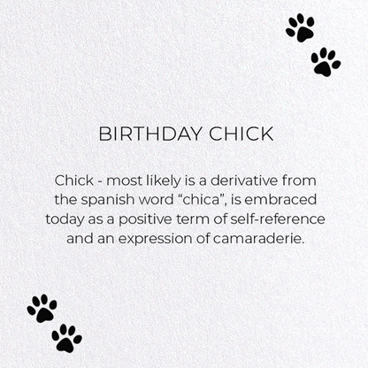 BIRTHDAY CHICK: Funny Animal Greeting Card