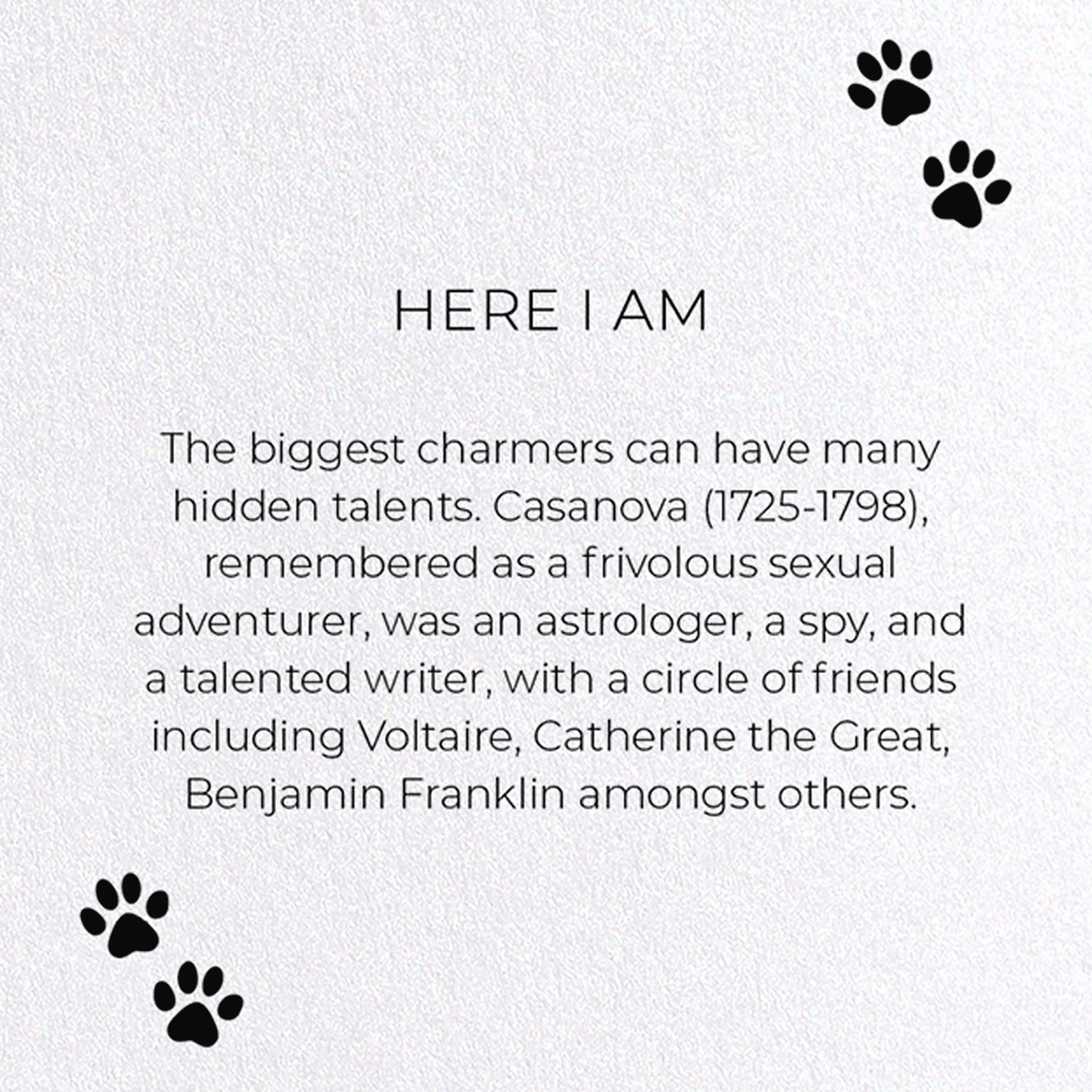 HERE I AM: Funny Animal Greeting Card