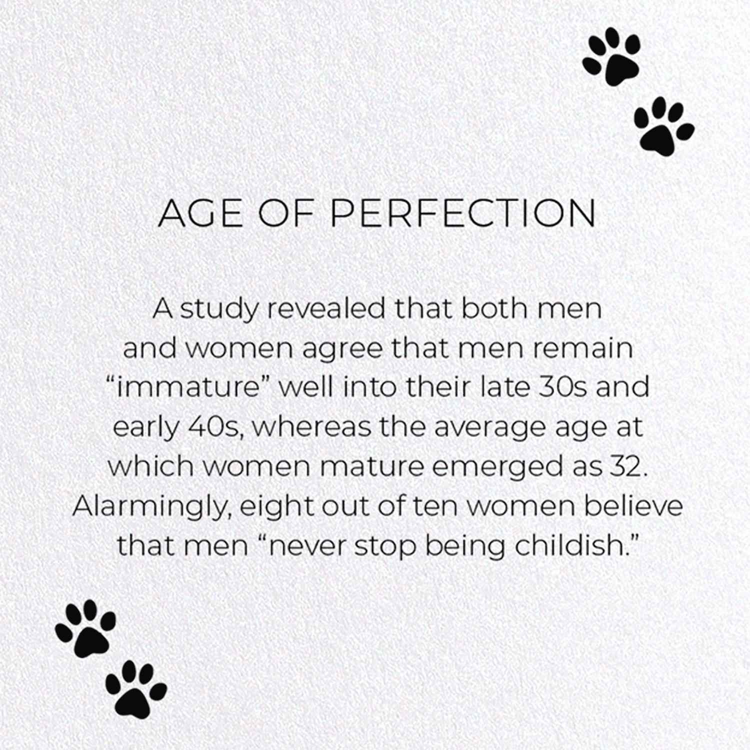 AGE OF PERFECTION: Funny Animal Greeting Card