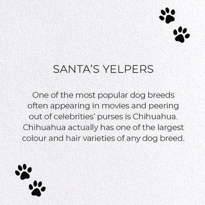 SANTA'S YELPERS: Funny Animal Greeting Card