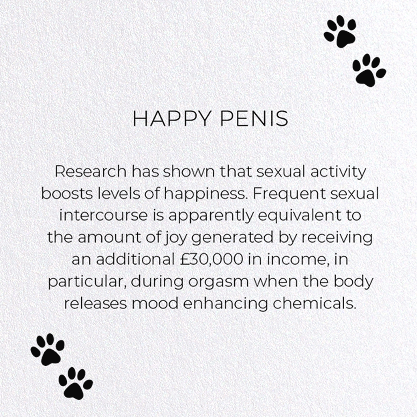 HAPPY PENIS: Funny Animal Greeting Card