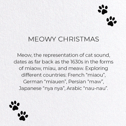 MEOWY CHRISTMAS : Funny Animal Greeting Card