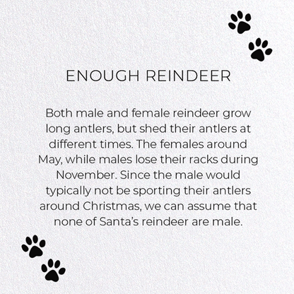 ENOUGH REINDEER : Funny Animal Greeting Card