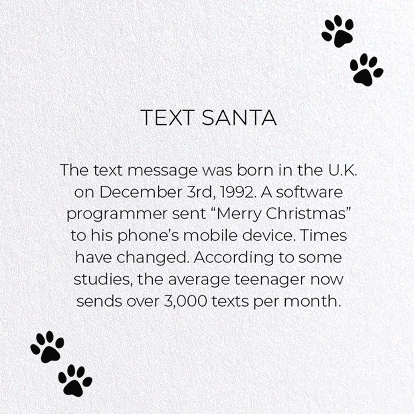TEXT SANTA: Funny Animal Greeting Card