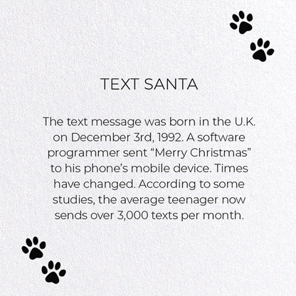 TEXT SANTA: Funny Animal Greeting Card