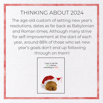 THINKING ABOUT 2024: Funny Animal Greeting Card