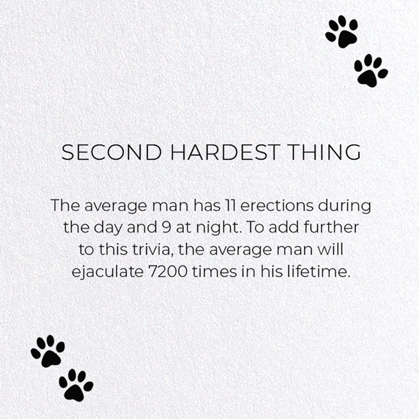 SECOND HARDEST THING: Funny Animal Greeting Card