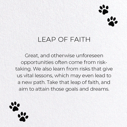 LEAP OF FAITH : Funny Animal Greeting Card