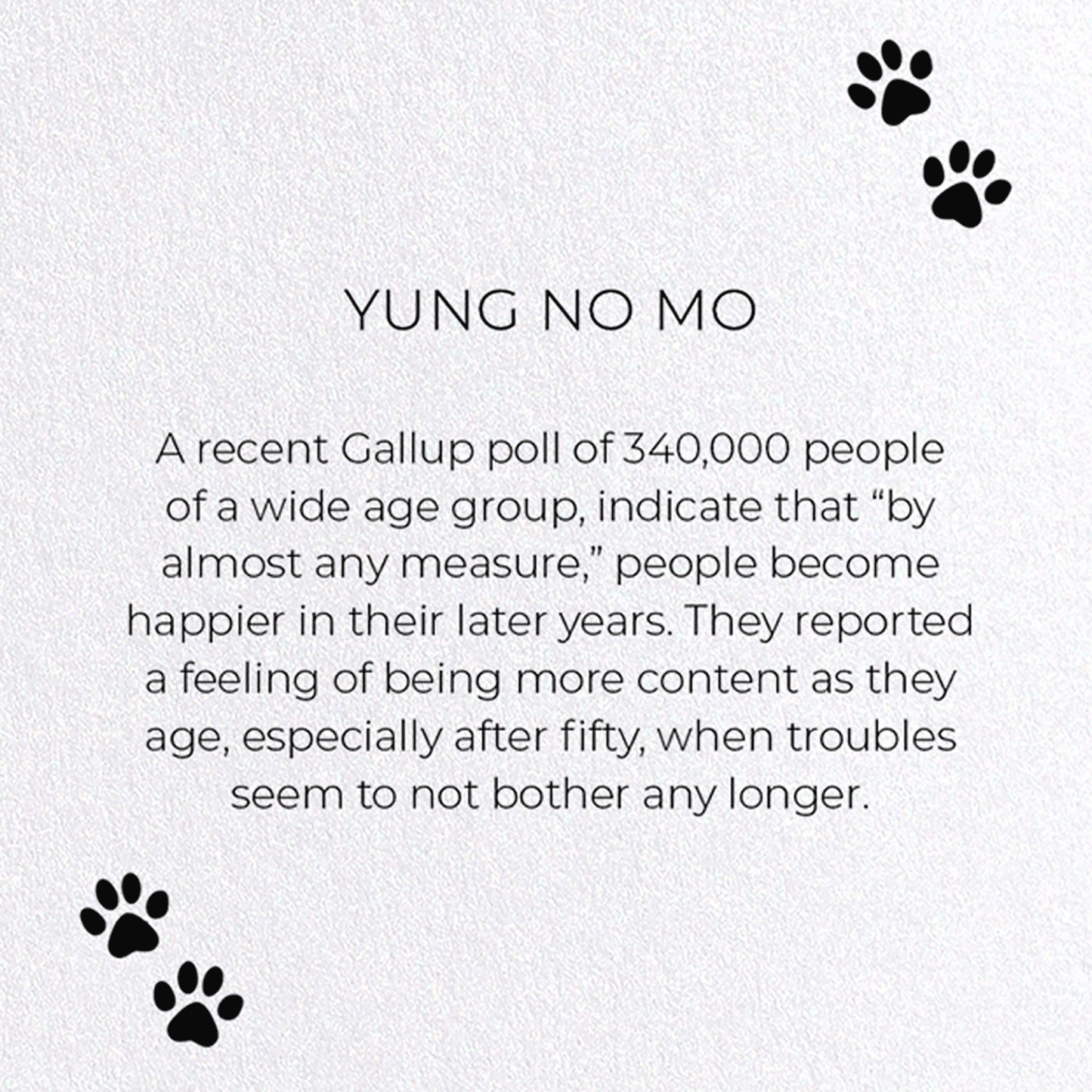 YUNG NO MO : Funny Animal Greeting Card