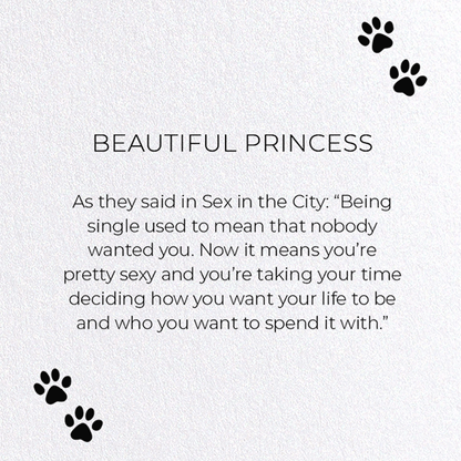 BEAUTIFUL PRINCESS: Funny Animal Greeting Card