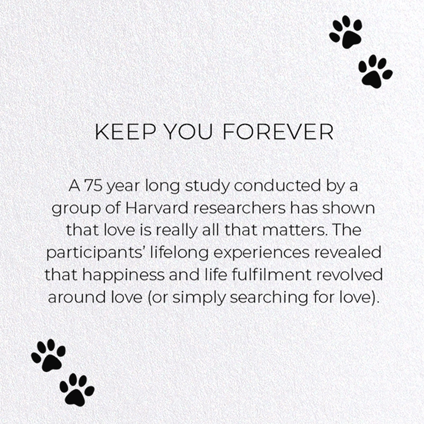 KEEP YOU FOREVER: Funny Animal Greeting Card