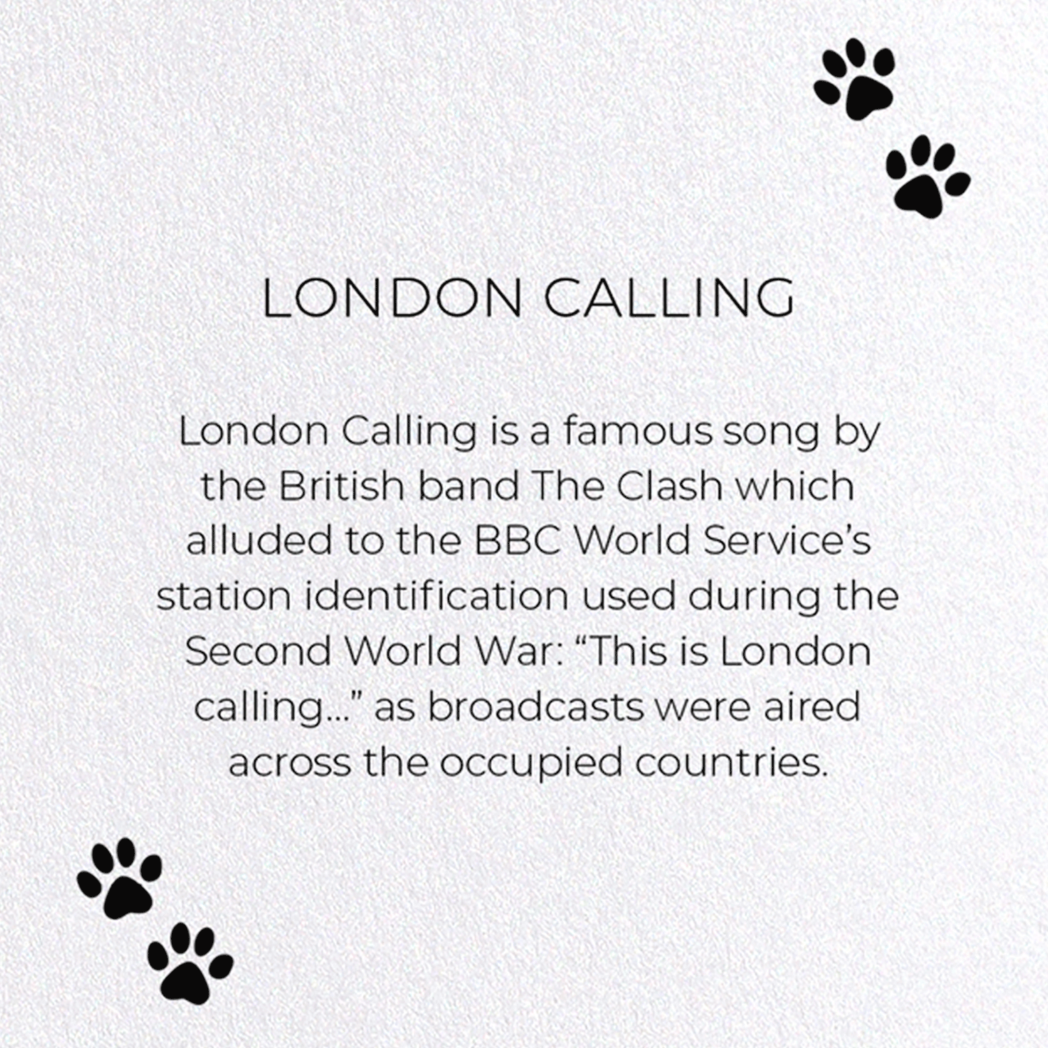 LONDON CALLING: Funny Animal Greeting Card