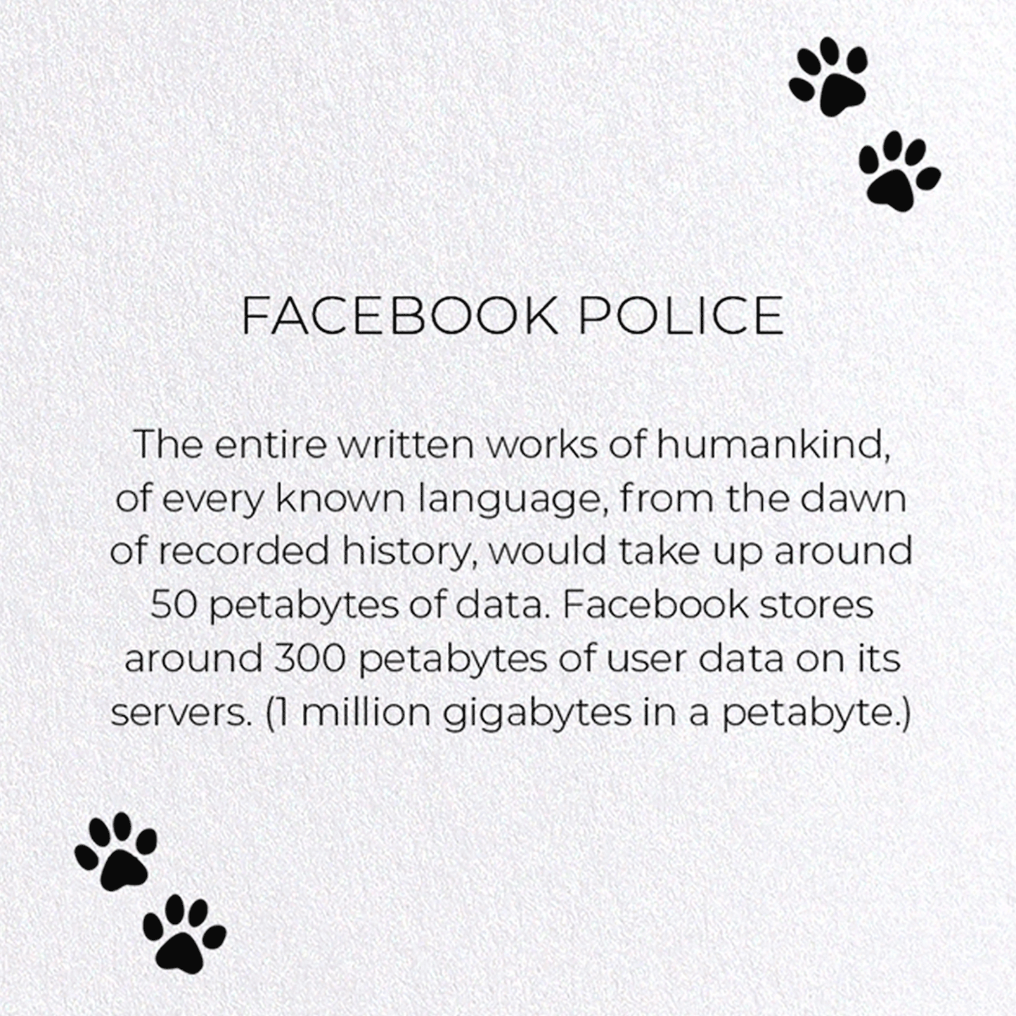 FACEBOOK POLICE: Funny Animal Greeting Card