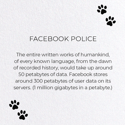 FACEBOOK POLICE: Funny Animal Greeting Card
