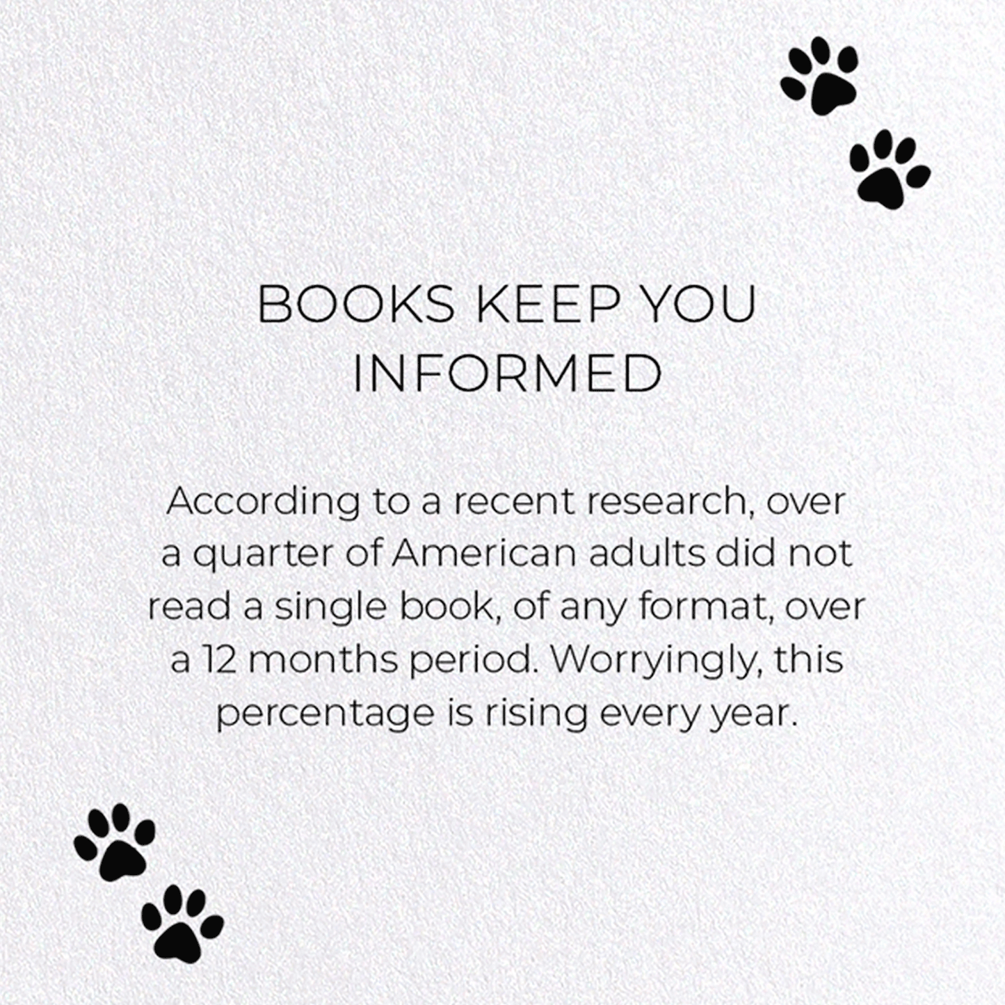 BOOKS KEEP YOU INFORMED: Funny Animal Greeting Card