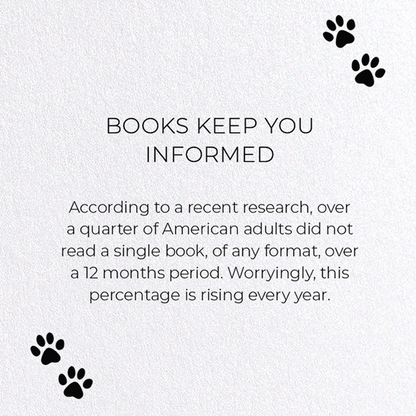 BOOKS KEEP YOU INFORMED: Funny Animal Greeting Card
