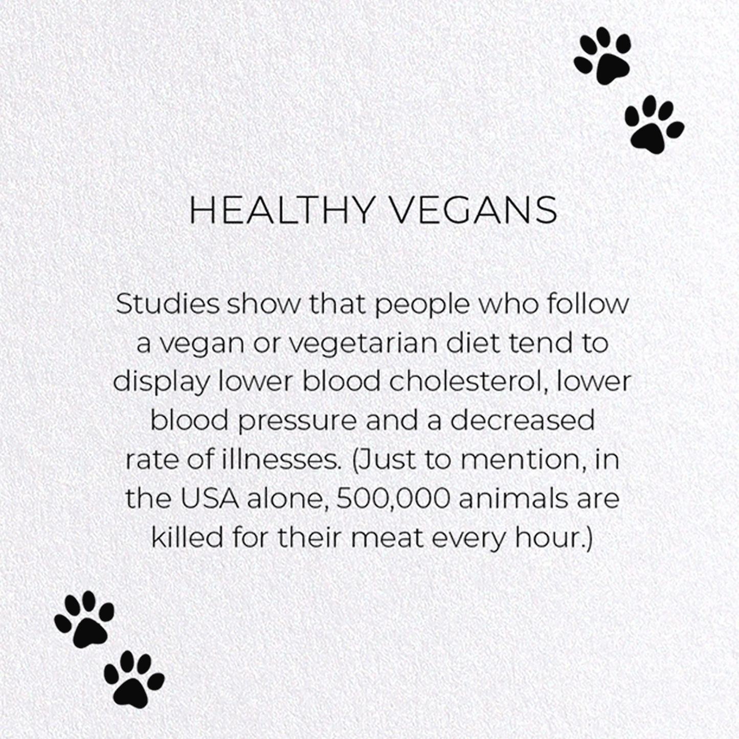 HEALTHY VEGANS: Funny Animal Greeting Card
