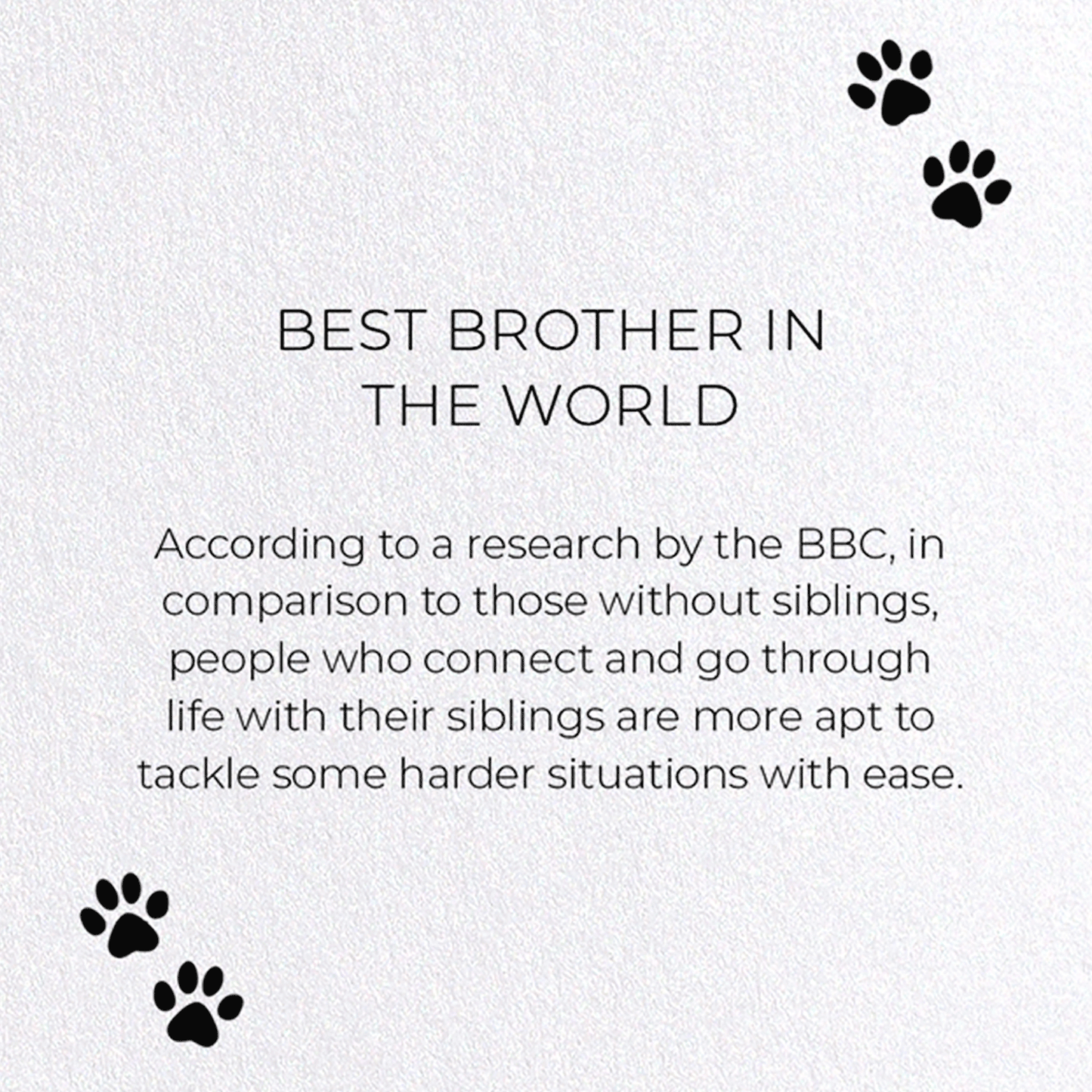 BEST BROTHER IN THE WORLD: Funny Animal Greeting Card