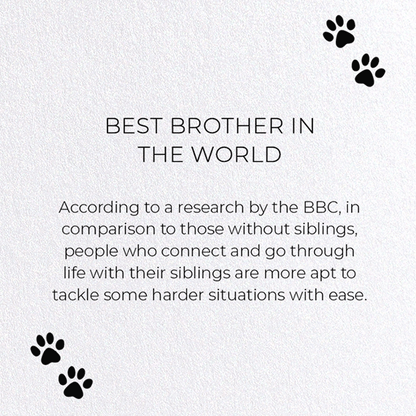 BEST BROTHER IN THE WORLD: Funny Animal Greeting Card