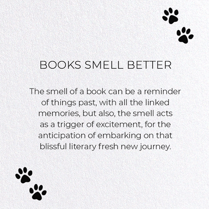 BOOKS SMELL BETTER: Funny Animal Greeting Card