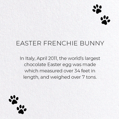 EASTER FRENCHIE BUNNY: Funny Animal Greeting Card