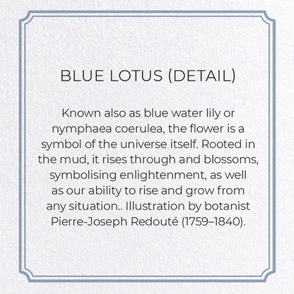 BLUE LOTUS: Botanical Greeting Card