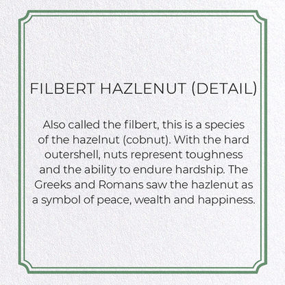 FILBERT HAZLENUT: Botanical Greeting Card