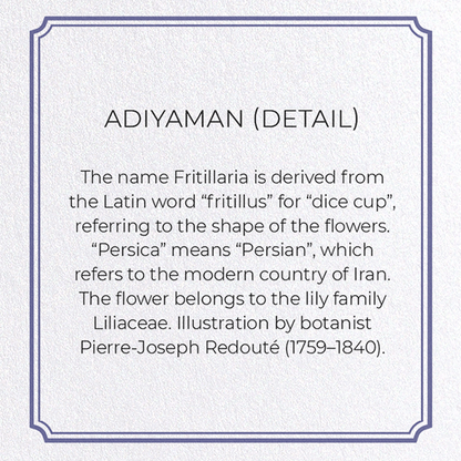 ADIYAMAN: Botanical Greeting Card