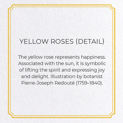 YELLOW ROSES: Botanical Greeting Card