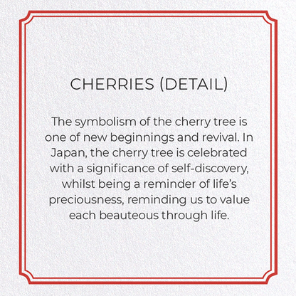 CHERRIES: Botanical Greeting Card