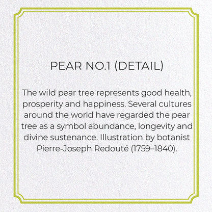 PEAR NO.1: Botanical Greeting Card