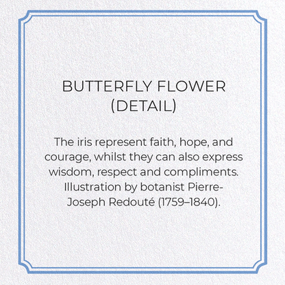BUTTERFLY FLOWER : Botanical Greeting Card