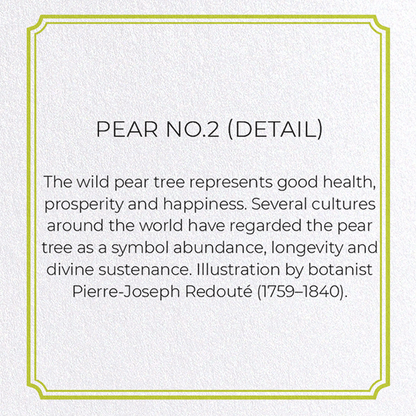 PEAR NO.2: Botanical Greeting Card