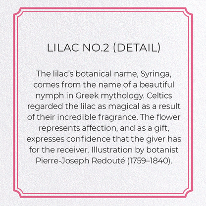 LILAC NO.2: Botanical Greeting Card