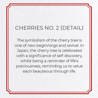 CHERRIES NO. 2: Botanical Greeting Card