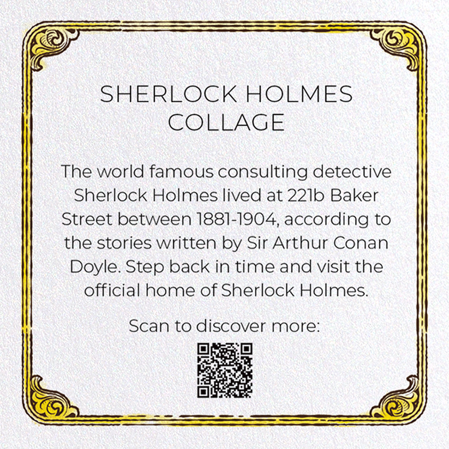 SHERLOCK HOLMES COLLAGE: Bespoke Greeting Card