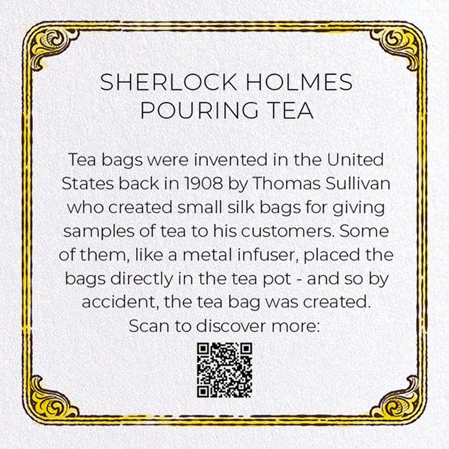 SHERLOCK HOLMES POURING TEA: Bespoke Greeting Card