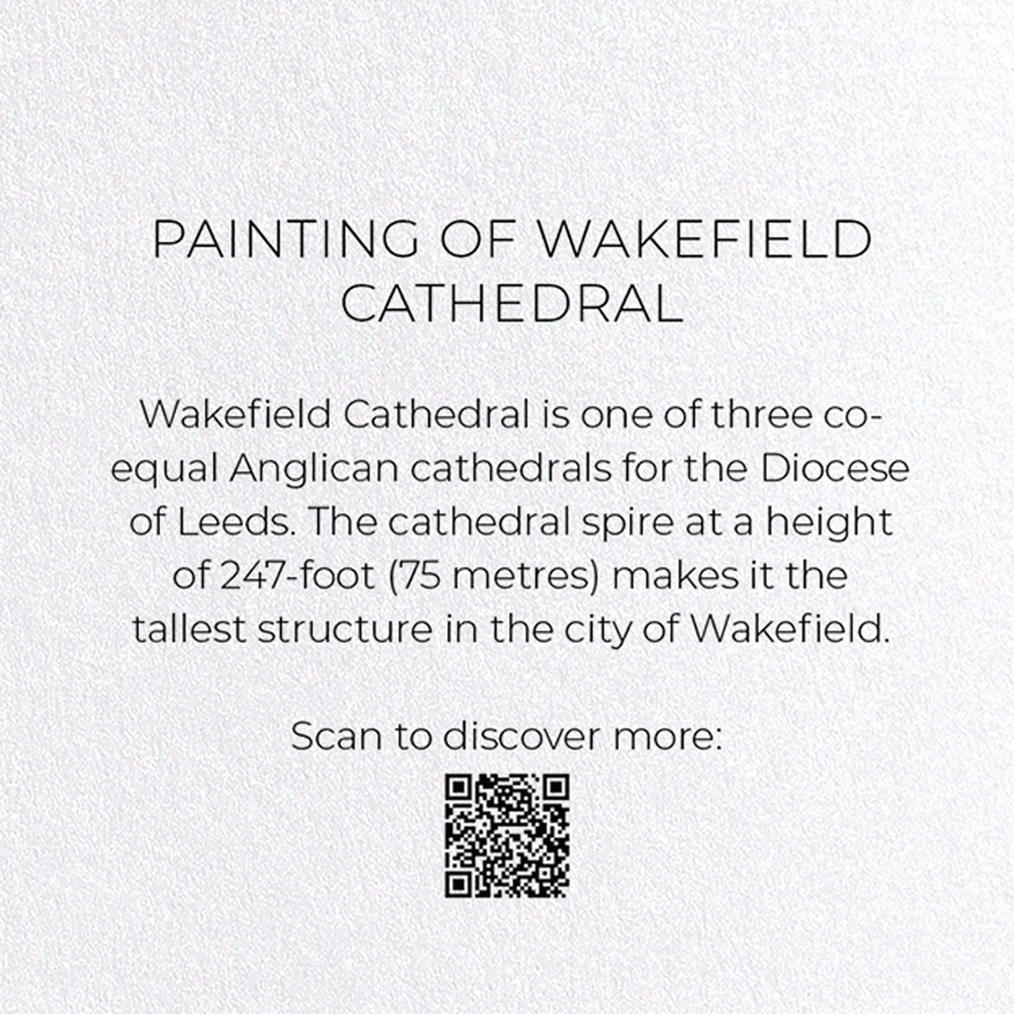 PAINTING OF WAKEFIELD CATHEDRAL: Bespoke Greeting Card