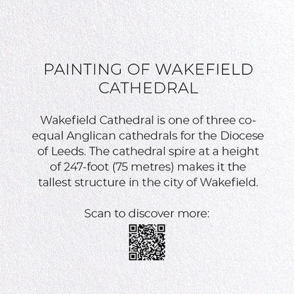 PAINTING OF WAKEFIELD CATHEDRAL: Bespoke Greeting Card