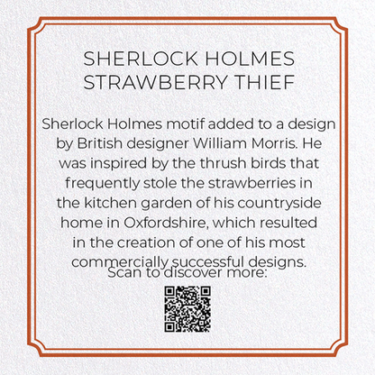 SHERLOCK HOLMES STRAWBERRY THIEF: Bespoke Greeting Card