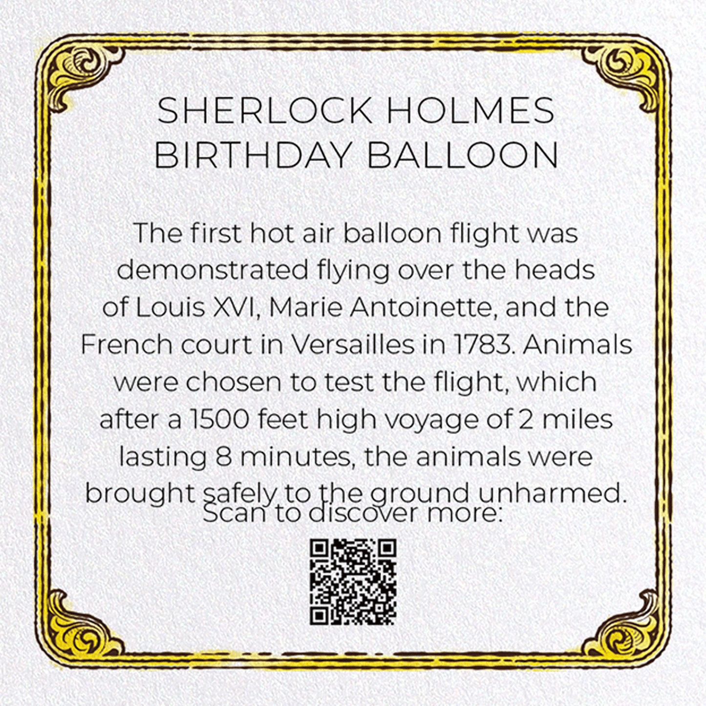 SHERLOCK HOLMES BIRTHDAY BALLOON: Bespoke Greeting Card