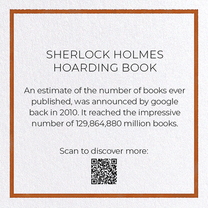 SHERLOCK HOLMES HOARDING BOOK: Bespoke Greeting Card